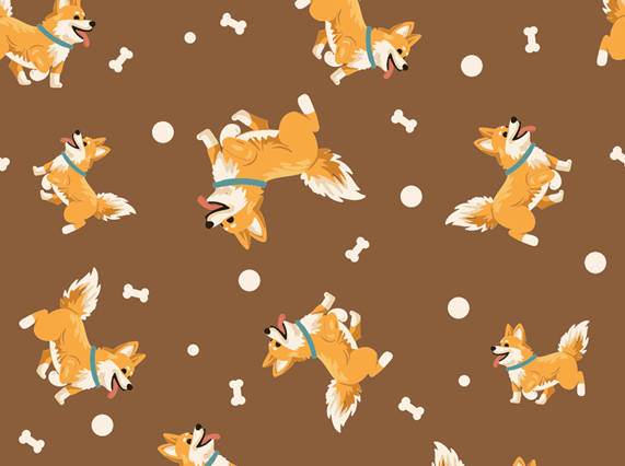 Многоразовая пеленка для детей и взрослых Pelushka Corgi Play 1-ZY-039_40х60 см фото