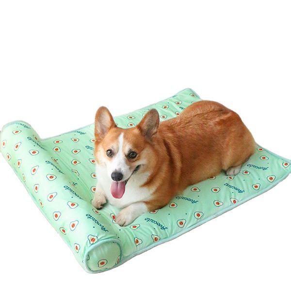 Охолоджуюча підстилка з подушкою Derby Ice Silk Summer Pet Cooling Mat Avocado для домашніх тварин CM008-1-6080 фото