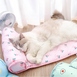 Охолоджуюча підстилка з подушкою Derby Ice Silk Summer Pet Cooling Mat Strawberry для домашніх тварин CM008-2-6080 фото 2