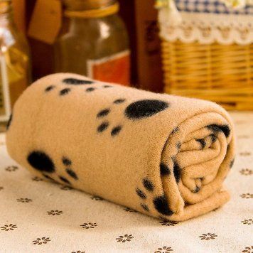 Плед Paw Print Soft Fleece Blanket, Brown 9406 9090 00 3-3 фото