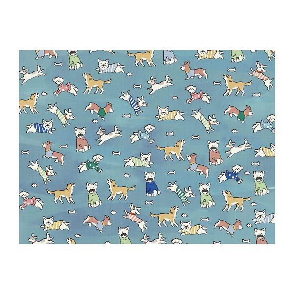 Літня охолоджуюча підстилка для собак Derby Ice Silk Material Summer Pet Cooling Mat Dog Pattern - Blue CM009-1-85х120 фото