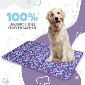 Багаторазова пелюшка для собак Pelushka Florals без антиковзаючого шару ZY-033WAS_60х80 см фото