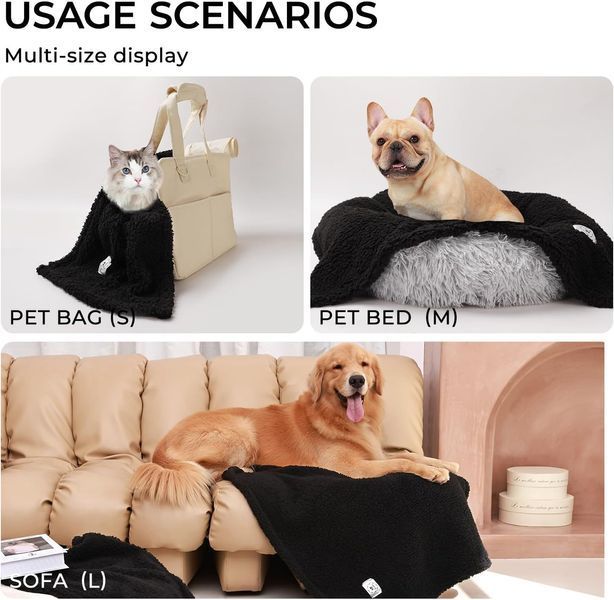 Одеяло-плед Derby Calming Blankets Fluffy Premium Fleece, Black 6301400000-002 фото