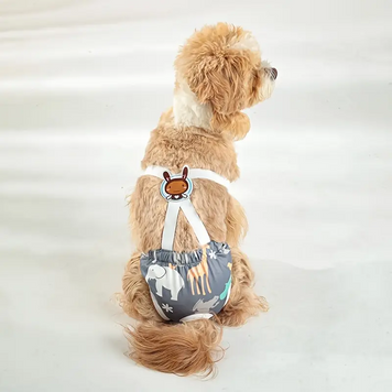 Багаторазовий підгузок для сук Derby Reusable Dog Diaper KS009-04 на шлейках KS009-04-XL фото