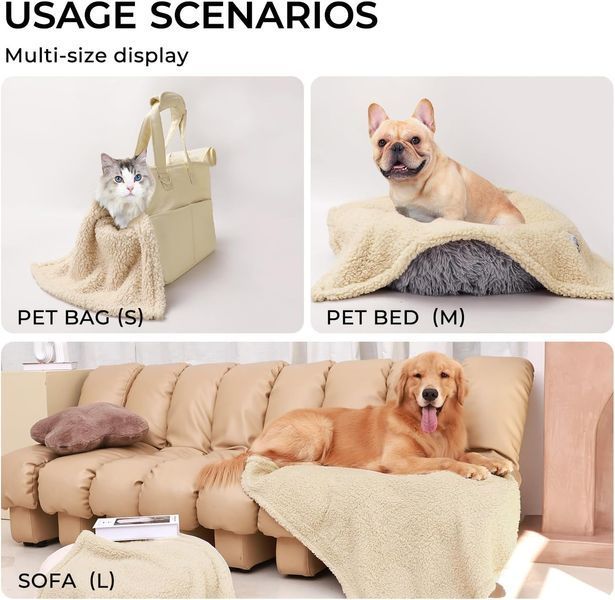 Ковдра-плед Derby Calming Blankets Fluffy Premium Fleece, Beige 6301400000-009 фото