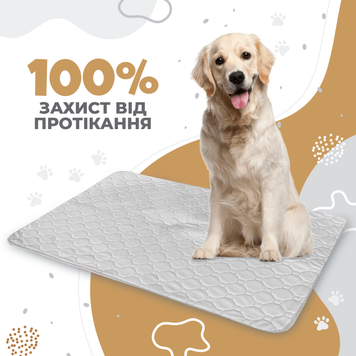Багаторазова пелюшка для собак Pelushka Light grey ZY-032_50х70 см фото