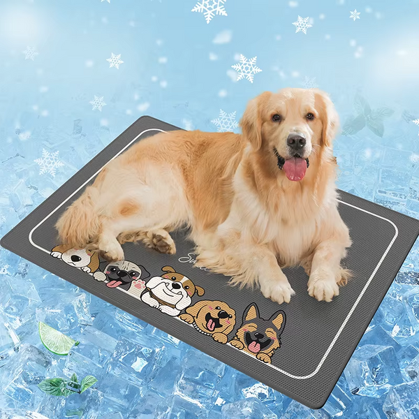 Летняя охлаждающая подстилка для собак Derby Ice Silk Summer Pet Cooling Mat Dogs Smile CM011-04-85х120 фото