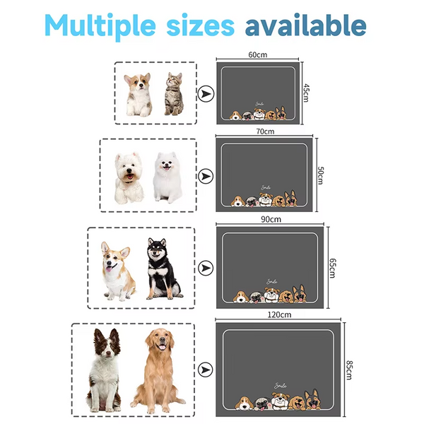 Летняя охлаждающая подстилка для собак Derby Ice Silk Summer Pet Cooling Mat Dogs Smile CM011-04-85х120 фото