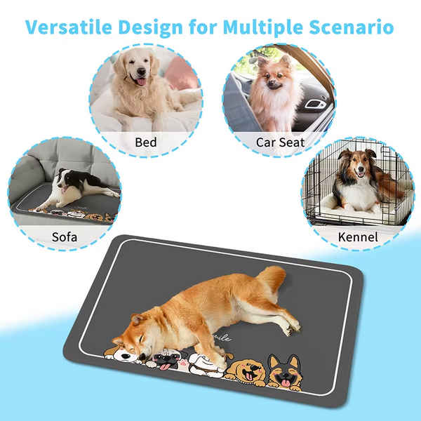 Летняя охлаждающая подстилка для собак Derby Ice Silk Summer Pet Cooling Mat Dogs Smile CM011-04-85х120 фото