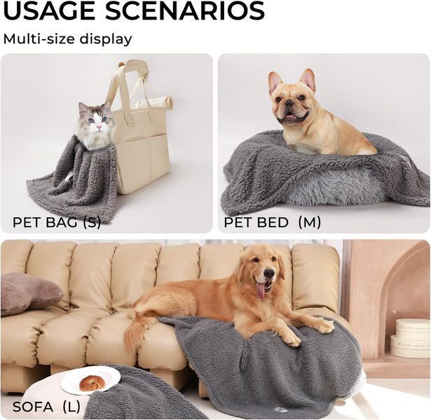 Ковдра-плед Derby Calming Blankets Fluffy Premium Fleece, Grey 6301400000-014 фото