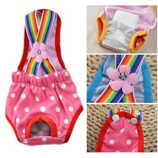 Многоразовый подгузник для сук Derby Reusable Dog Diaper KS012-04 на шлейках KS012-04P-L фото