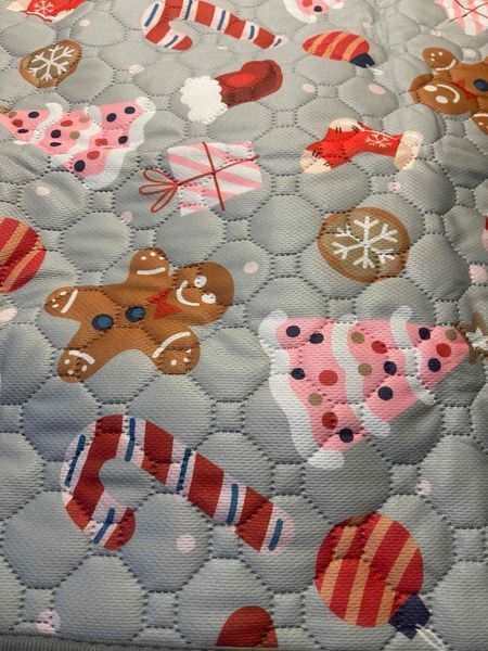 Багаторазова пелюшка Derby Christmas Pattern Washable Reusable Dog Pee Pad, Grey PM007G-90х200 фото