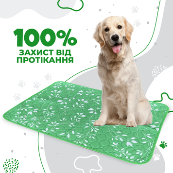 Багаторазова пелюшка для собак Pelushka Green Leaf ZY-Green_40х60 см фото