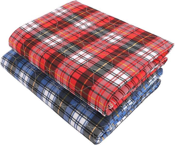 Багаторазова пелюшка для собак Derby Washable Reusable Pet Pee Pad, Red Plaid OTO10-2-60х120 фото