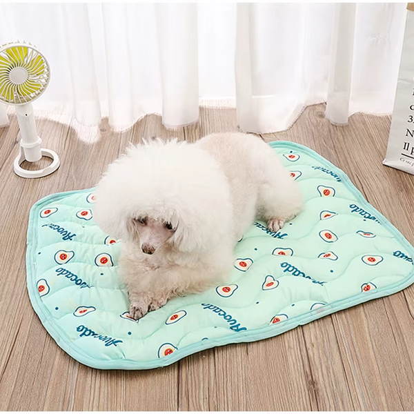 Літня охолоджуюча підстилка для котів Derby Ice Silk Material Summer Pet Cooling Mat Avocado CM012-1-70х100 фото